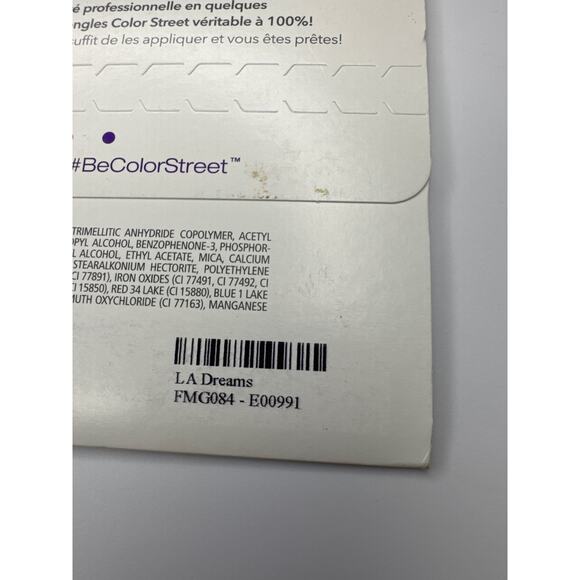 NWT Color Street "L.A. Dreams" Solid Pink Chunky Glitter Nail Strips - Picture 3 of 4